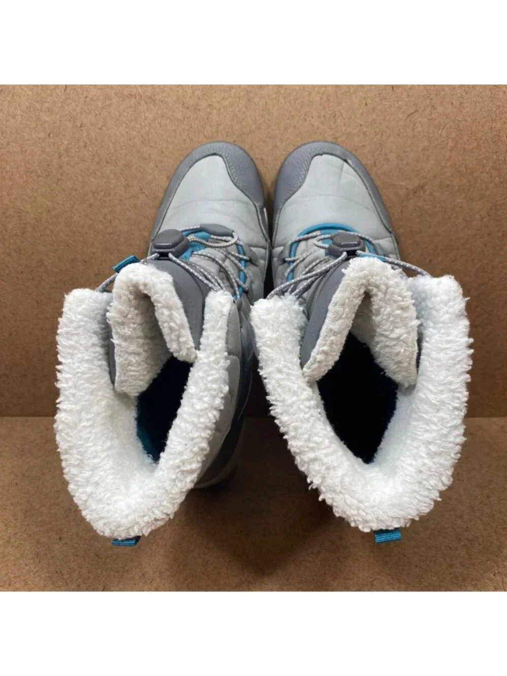 Merrell Snow Crush 3.0 Waterproof Gray Insulated Winter Boots Faux Fur Girls 7